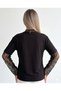Lace Detailed Short Sleeve Modal Oversize T-Shirt Black - 3