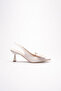 Beige Bowknot Kitten Heel Slingback Women's Shoes Fs08Ms24B