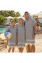 Hooded Adult Poncho-Light Gray - 2
