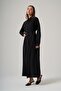 2050 Fabric-Detail Belted Dress Black - 2