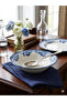 5 Piece Velour Navy Salad Boat Set Porcelain - 4