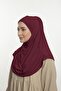 Practical Hijab Sandy Shawl - Ready-To-Wear Turban Hijab Scarf Prayer Cover - Burgundy - 2