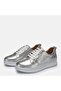 Large Size Women's Genuine Leather Shoes 41-42 Silver - 4