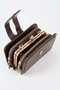 Women's Gonca Bitter Brown 3-Compartment Small Size Zipper and Snap Closure Handbag and Shoulder Bag - 2