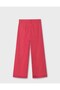 Girl's Embroidered Wide-Legged Trousers 8-18 Years Old Red - 2