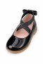 Mia&Lui Girls' Cross Front and Ribbon Detail Back Ballerina Flats 26-35 Black - 6