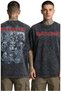 Unisex Iron Maiden Grid Wall Back Print Washable T-Shirt, Oversized Rock Band Themed Retro Tshirt