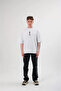 Unisex Crew Neck Printed Oversize T-Shirt - White