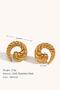 Vintage Spiral Gold Women's Steel Earrings - 3