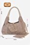 Nora Genuine Suede Shoulder Bag with Metal Buckle - 2