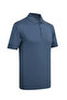 Men's Polo Collar Corn Cotton Short Sleeve Buttoned Kagi Blue T-Shirt Classic Fit - 5312 - 4