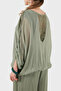 Silk Blend V-Neck Embroidered Loose Blouse Bluz 6901022 - 3
