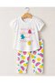 Baby Girl Sunshine Printed Fruit Patterned Half Tights Summer Set - 3
