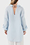 100% Linen Oversize Semi-Transparent Shirt Shirt 7697 - 3