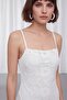 Women's White Backless Midi Lace Event Dress - 4