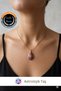 Rodonite Natural Stone Star Detailed Steel Necklace - Stone of Love and Balance - 6