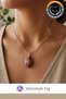 Rodonite Natural Stone Star Detailed Steel Necklace - Stone of Love and Balance