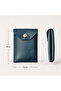 Genuine Leather Card Holder – Functional Design Compatible with Cards and Cash - Blue - 4