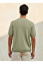 Men Regular Fit Crew Neck Short Sleeves Textured T-shirt - 4