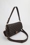 Women's Monogram Brown Cover Bag with Lock Detail, Shoulder and Crossbody Bag Velux - 5