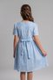 Girls' Embroidered Short Sleeve Dress, Belted Cotton Dress, 7-14 Years - 4