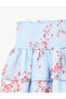 Pleated Floral Skirt with Gipeli Layer Detail - 6