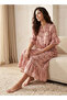 Night Gown Short Sleeve Botanical Print Viscose - 3
