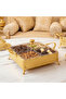 Silu 4-Section Acrylic Candy Organizer with Square Gold Metal Holder – Stylish Storage Box for Snacks & Sweets – 28 × 9.5 cm - 2