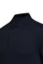 Men's Polo Collar Corn Cotton Short Sleeve Buttoned Kagi Navy Blue T-Shirt Classic Fit - 5312 Bat - 5
