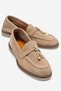 Ilvena Beige Suede Genuine Leather Women's Loafer Shoes