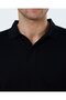 Italian Style Slim Fit Men's Polo Collar Short-Sleeved Knitwear T-Shirt Black T20029-01 - 2