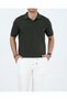Italian Style Slim Fit Polo Collar Knitwear T-Shirt Khaki T13753 - 4