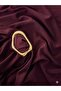 Off-Shoulder Asymmetric Collar Loose Blouse with Gold Buckle 9371 - 2