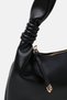 Women's Black Wide Lined Shoulder Bag - 2