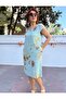 Italian Kaşkorse Linen Iris Dress Glass Blue - 5