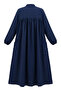 Aerobin Fabric Relaxed Fit Dress with Pockets 0278-07 Light Navy Blue - 6