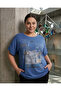 Plus Size Bag Printed Text Detailed Short Sleeve Women's Blouse - 4