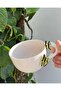Handmade Ceramic Mug with Green Butterfly Figure