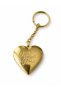 Gold Color Heart Patterned 316L Stainless Steel Memory Keychain Gift - 4