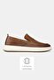 Men's Tan Genuine Natural Leather Eva Sole Loafer Daily Shoes