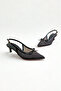 Brown Transparent Low Heel Stiletto F350