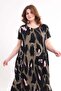 Women's Khaki Pink Leopard Pattern Loose Dress with Pockets, Compatible with Standard Sizes 42-54, Stretchable Dress - 5