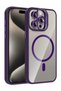 Ilkeshop iPhone 14 Pro Max Cover with Remim Lens and Magsafe Stand - (143550) Deep Purple