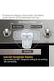 Child Safety Heat-Resistant Oven Door Lock, Oven Front Lock for Kids Easy to Install, Use 3M Adhesive, No Screws or Drill (Clear-White) - 3