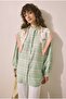 Striped Balloon Sleeve Shirt Mint - 4