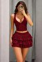 Ashley Sim Detailed Shorts Skirt Blouse Set - 2