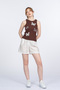 Women's Summer Coffee Butterfly Patterned Blouse Athlete Stylish Casual 8601 - 2