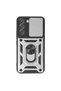 Ilkeshop New Galaxy S24 Case Pars Lens Ring Silicone (182815) - Silver