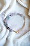 Fluorite Stone Broken Stone Bracelet Real Natural Stone Brass Plated Certified Bracelet with Extension Chain