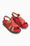 Cathrin Genuine Leather Red Women's Sandals - 4